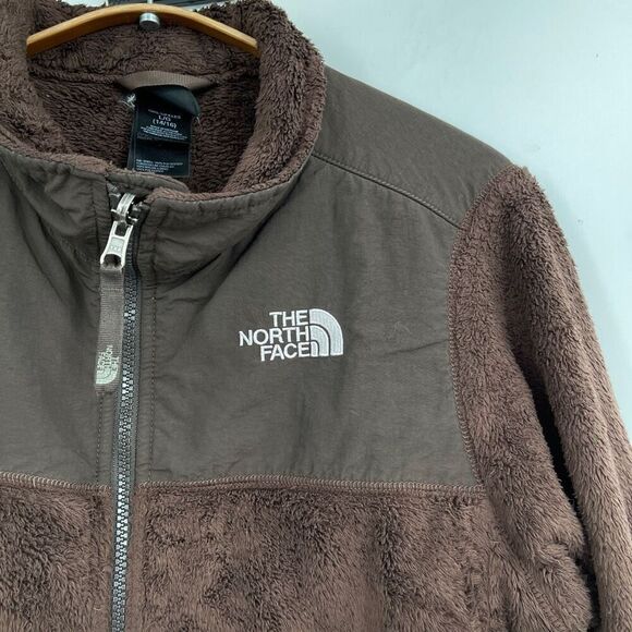 The North Face Brown Denali Full Zip Fleece Fuzzy Plush Coat Jacket Size Large - Picture 2 of 5